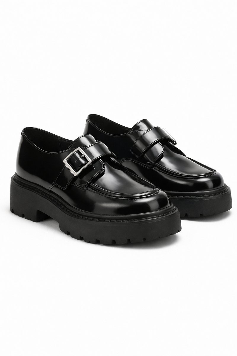 STEVE MADDEN MOKASYNY SKÓRZANE LAKIEROWANE NA GRUBEJ PODESZWIE 39 1I3A