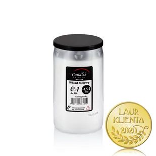 10cm Wkład do zniczy Olejowy Candles 2dni O1 - Lampiony i znicze - miniaturka - grafika 1