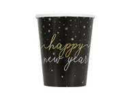 Dekoracje i nakrycia stołu na imprezę - Kubeczki Happy New Year Disco - 266 ml - 8 szt. - miniaturka - grafika 1