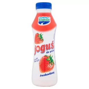 Krasnystaw Joguś Jogurt do picia truskawkowy 350 g - Kefiry, jogurty, maślanki - miniaturka - grafika 1