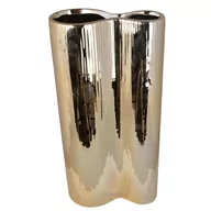 Wazony i flakony - Ceramiczny, złoty wazon z połyskiem Beo 25,5 cm - miniaturka - grafika 1