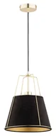 Lampy sufitowe - Elegancki żyrandol z czarno-złotym abażurem AL 61158 z serii BOMI - miniaturka - grafika 1