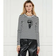 Bluzki damskie - Karl Lagerfeld Bluzka IKON Regular Fit - miniaturka - grafika 1