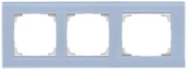 Klawisze i ramki - Kontakt Simon Ramka potrójna Nature Simon 55 - szkło mrożone błękitne - miniaturka - grafika 1