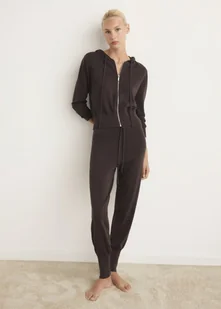 MANGO - Kardigan z bawełnianej dzianiny z kapturem czekoladowy - S - Kobieta - Swetry damskie MANGO - Kardigan z bawełnianej dzianiny z kapturem czekoladowy - S - Kobieta - Swetry damskie - miniaturka - grafika 1