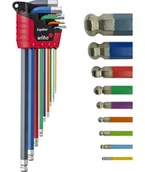 Przyborniki na biurko - Wiha 369 Ergo Star 9tlg błyszczący kolorowy; metryczne - miniaturka - grafika 1