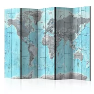 Parawany - Parawan 5-częściowy - Drewniane podróże [Room Dividers] (rozmiar 225x172) - miniaturka - grafika 1