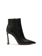 Botki damskie - Klasyczne botki na czarno-srebrnym obcasie - miniaturka - grafika 1