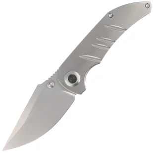 Nóż składany WE Knife Riff-Raff Polished Bead Blasted Titanium, Polished Bead Blasted CPM 20CV by Matthew Christensen (WE22020B-4) - Noże - miniaturka - grafika 1