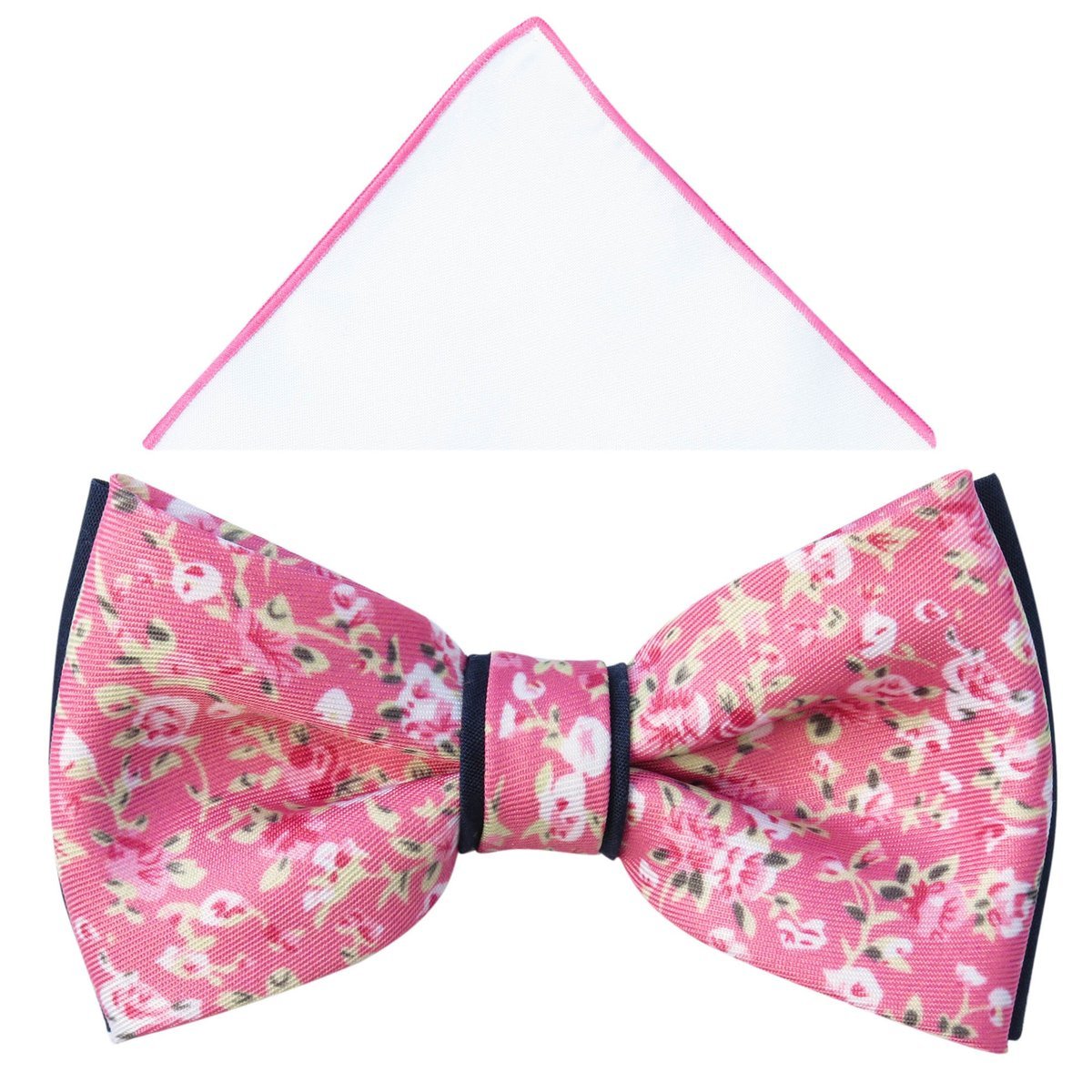 Jasnoróżowa mucha w kwiaty A325