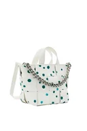 Torebki damskie - Desigual Women's New Splatter Valdivi Accessories PU torba na zakupy, biała, biały - miniaturka - grafika 1
