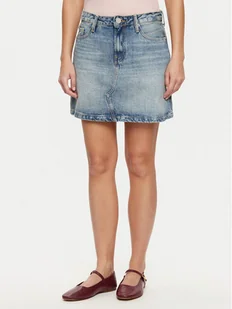 Tommy Hilfiger Spódnica jeansowa WW0WW44334 Niebieski Regular Fit - Spódnice - miniaturka - grafika 1