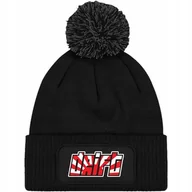 Czapki damskie - Czapka Czarna z Pomponem DRIFT Zimowa Na Prezent Wzory - miniaturka - grafika 1