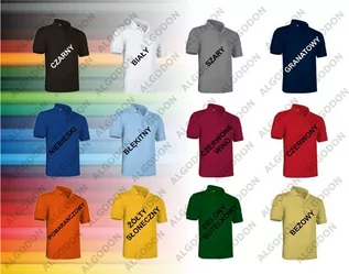 Koszulki sportowe męskie - Koszulka POLO VALENTO ULISES mix 50/50 bawełna poliester - grafika 1