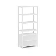 Inne meble biurowe - Ścianka półkowa HOME OFFICE z szafką półkową, biała - miniaturka - grafika 1