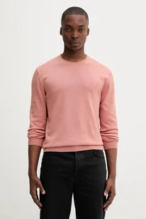 Calvin Klein sweter bawełniany męski kolor pomarańczowy lekki LV040BM343 - Swetry męskie - miniaturka - grafika 1