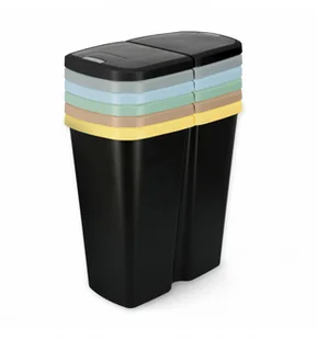 Kosz Na Śmieci COMPACTA Q DUO Jasny Brąz/Czarny 45l - Kosze na śmieci - miniaturka - grafika 5