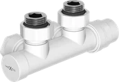 Zawory i kraniki - Mexen zawór grzejnikowy kątowy, Duplex, DN50, biały - W907-000-20 - miniaturka - grafika 1