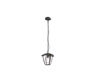 Lampy ogrodowe - Żyrandol zewnętrzny na łańcuchu SURVA 1xE27/60W/230V IP44 czarny - miniaturka - grafika 1