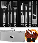 Akcesoria do grilla - Zestaw akcesoria do GRILLA STILHOFF STRONG sztućce 12szt 10+Walizka+rękawic - miniaturka - grafika 1