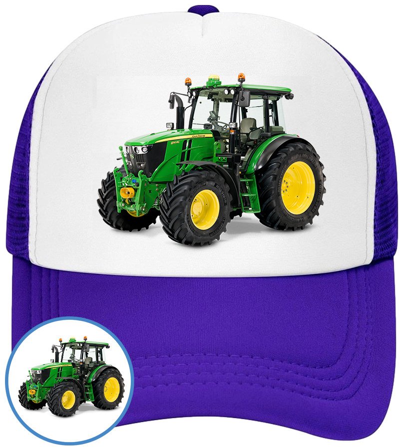 CZAPKA Z DASZKIEM TRAKTOR TRAKTORY DLA DZIECI NIEBIESKA BEJSBOLÓWKA