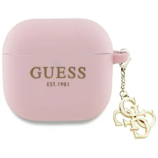 GUESS Silicone 4G Charm do Apple Airpods 4 gen Różowy - Akcesoria do słuchawek - miniaturka - grafika 1