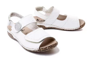 RIEKER V7272-80 white, sandały damskie - Rieker - Sandały damskie - miniaturka - grafika 1