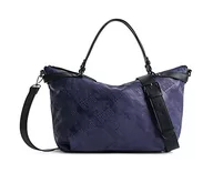 Torebki damskie - Desigual Women's Bag_LOGORAMA LIBIA 5031 Azul Noche, niebieski - miniaturka - grafika 1