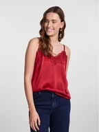 Piżamy damskie - Pieces Piżama 17142952 Czerwony Regular Fit - miniaturka - grafika 1