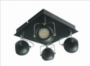 Lampy sufitowe - Candellux TONY Plafon LED 4X3W GU10 Czarny MAT 98-25036 - miniaturka - grafika 1