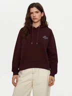 Bluzy damskie - Lee Bluza 112355175 Bordowy Relaxed Fit - miniaturka - grafika 1