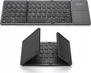 Zenwire KLAWIATURA BEZPRZEWODOWA Bluetooth 5.0 Składana Przenośna do Tabletu SLIM Cicha Zenwire WLK-61 - Akcesoria do tabletów i e-booków - miniaturka - grafika 1