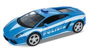 Samochody i pojazdy dla dzieci - Welly 1:34 Lamborghini Gallardo LP560-4 Policja -niebies - miniaturka - grafika 1