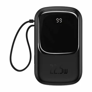 Baseus Powerbank Qpow 20000mAh IP USB USB-C 22.5W z kablem USB-C czarny) - Powerbanki - miniaturka - grafika 1
