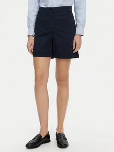 Tommy Hilfiger Szorty materiałowe WW0WW42457 Granatowy Regular Fit - Spodnie sportowe damskie - miniaturka - grafika 1