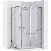 Kabiny prysznicowe - Rea Kabina Prysznicowa REA Look Chrom 80x100 + biały brodzik - miniaturka - grafika 1