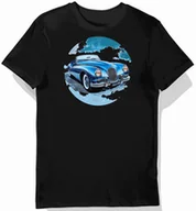 Koszulki męskie - Koszulka męska czarna z motywem eleganckiego kabrioletu 5855 S - miniaturka - grafika 1