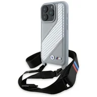 Etui i futerały do telefonów - BMW BMHCP16X23PSCCG iPhone 16 Pro Max     6.9" szary/grey hardcase M Edition Carbon Stripe & Strap - miniaturka - grafika 1