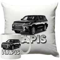 Gadżety dla niej i dla niego - Kubek Poduszka Lexus 330ml 40x40cm z Napisem Zestaw Motoryzacyjny - miniaturka - grafika 1