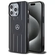 Etui i futerały do telefonów - Mercedes etui obudowa pokrowiec do iPhone 15 Pro Max 6.7" czarny/black hardcase Double Layer Crossed Lines MagSafe - miniaturka - grafika 1