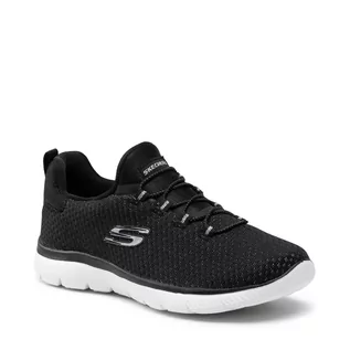 Sneakersy damskie - SKECHERS Sneakersy Bright Bezel 149204/BKSL Black/Silver - grafika 1