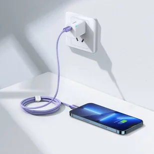 Baseus Crystal Shine Series kabel przewód USB do szybkiego ładowania i transferu danych USB Typ C - Lightning 20W 1,2m fioletowy (CAJY000205) - Kable USB - miniaturka - grafika 10
