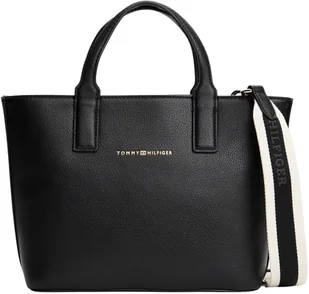 Tommy Hilfiger Damska koszulka TH LOGOTAPE MINI TOTE AW0AW17448 Tote, czarna (czarna), OS, czarny (czarny), One Size - Torebki damskie - miniaturka - grafika 1