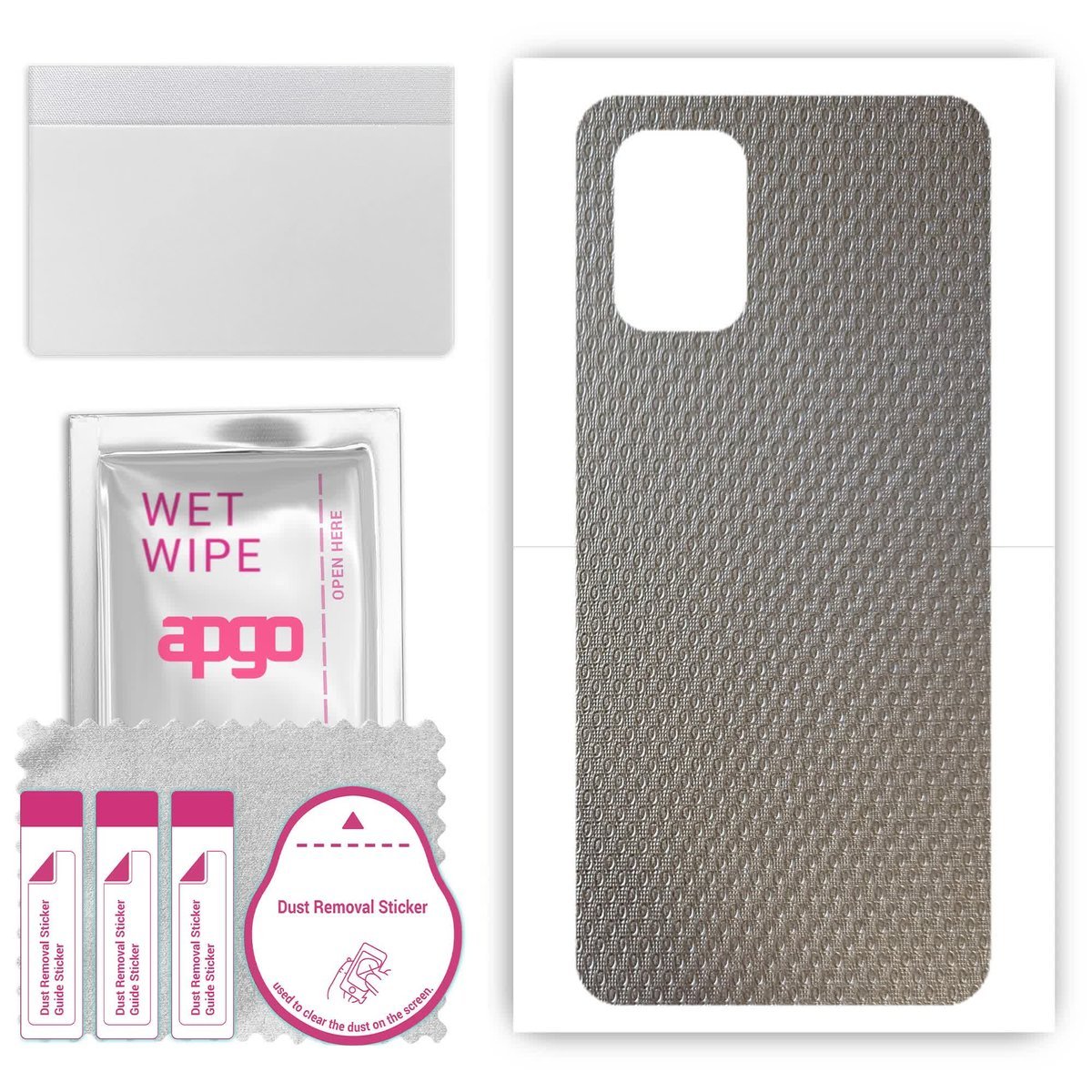Folia naklejka skórka strukturalna na TYŁ do OnePlus 8T - Aluminium krople - apgo SKINS