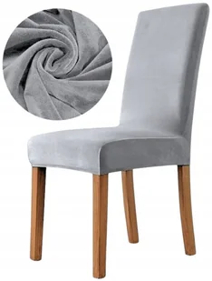 Pokrowiec Na Krzesło Welur Premium Aksamit Elastyczny Ciemny Szary - Pokrowce na meble Pokrowiec Na Krzesło Welur Premium Aksamit Elastyczny Ciemny Szary - Pokrowce na meble - miniaturka - grafika 1