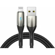 Kable USB - Baseus Kabel USB Horizontal LED Apple Lightning 100cm Black CALSP-B01 - miniaturka - grafika 1