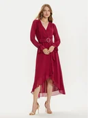 Sukienki - Rinascimento Sukienka koktajlowa CFC0121218003 Bordowy Regular Fit - miniaturka - grafika 1