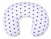 Poduszki do karmienia - Poduszka rogal do karmienia fasolka rozbieralna - Czarne gwiazdki - miniaturka - grafika 1
