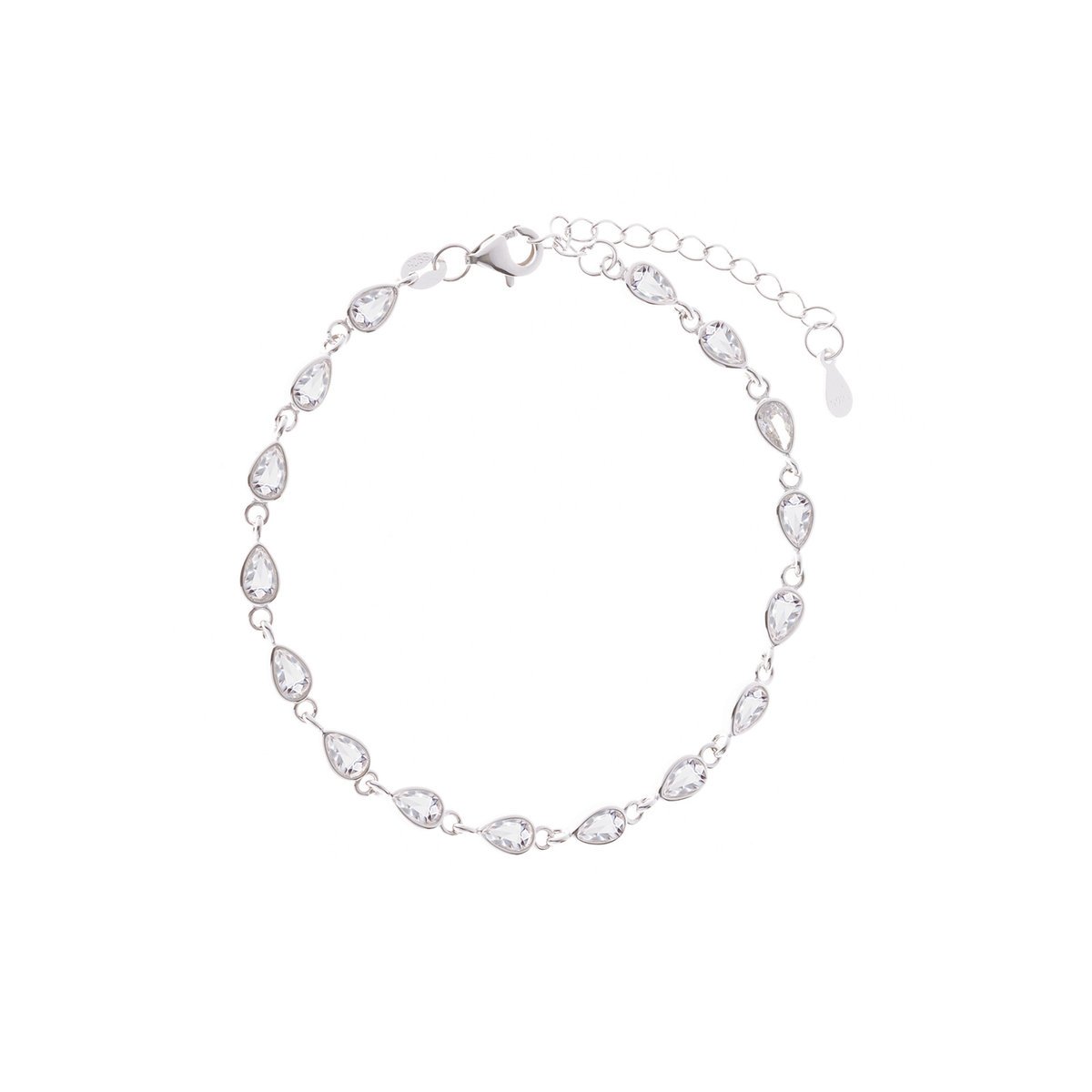 Srebrna bransoletka 925 Białe Łzy