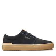 Sneakersy męskie - Sneakersy Pepe Jeans Ben Low PMS31071 Granatowy - miniaturka - grafika 1